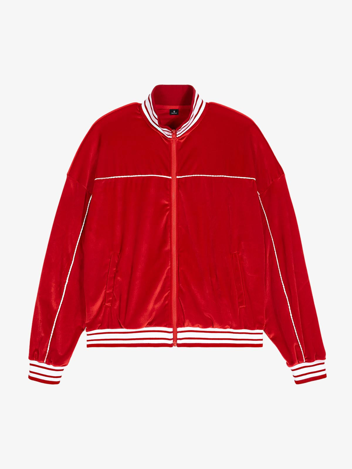 Velour Piping Panel Track Jacket