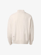 Heavy Cut Turtleneck Cardigan Zipper Sweater