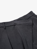 Retro Asymmetric Waist Loose Wide-Leg Trousers