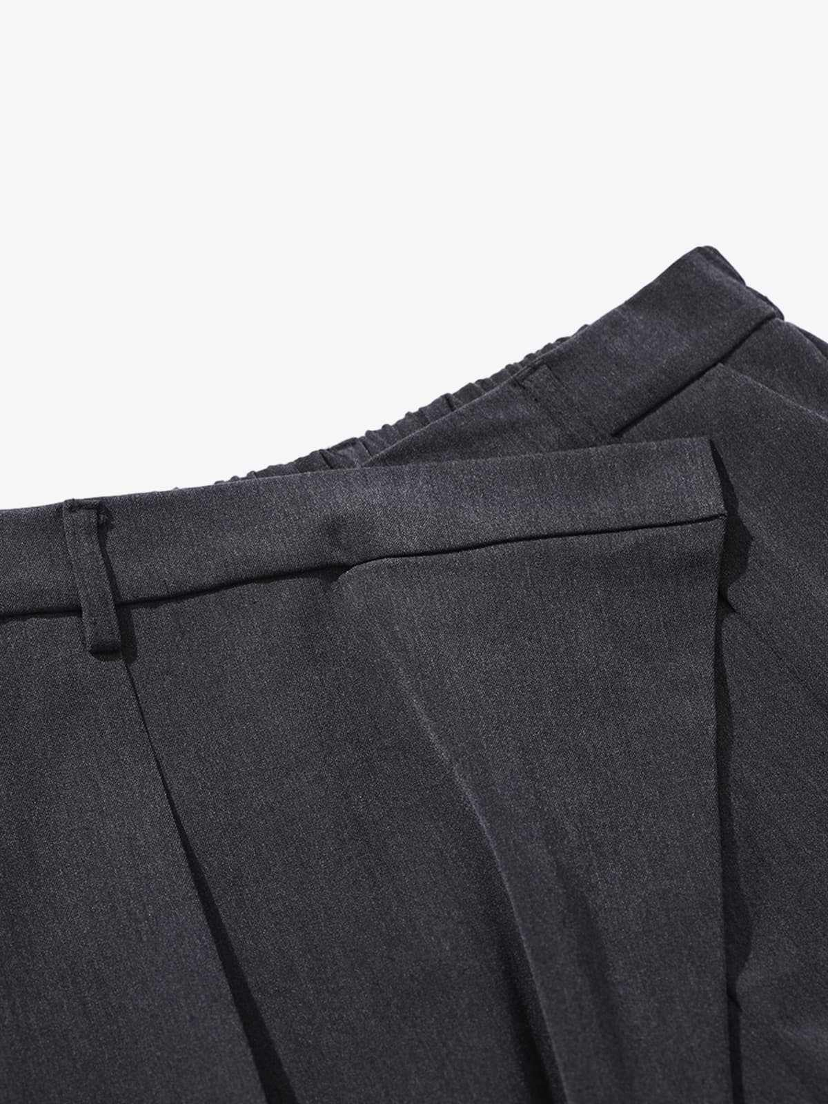 Retro Asymmetric Waist Loose Wide-Leg Trousers