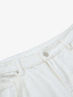 Embroidered Horse Wide Leg Denim Flare Jeans