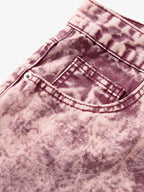 Purple Tie-Dye Finish Acid Wash Jeans