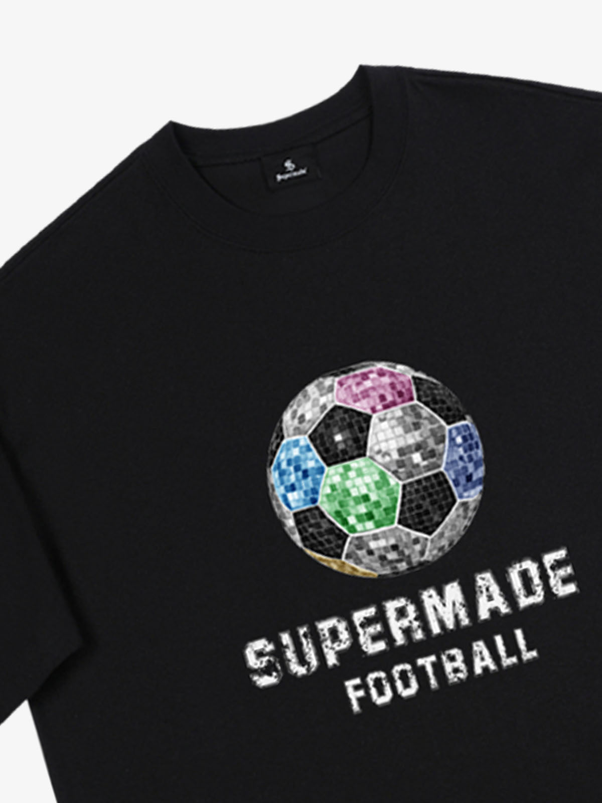 Color Block Soccer Ball Graphic T-Shirt
