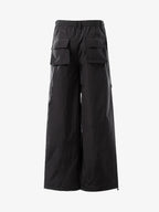 Vintage Drawstring Draped Embroidered Wide Leg Pants