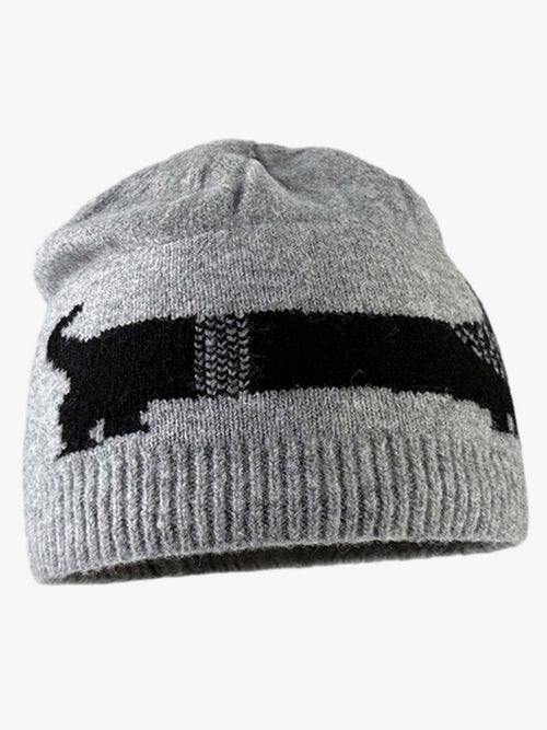 Dachshund Jacquard Knit Beanie