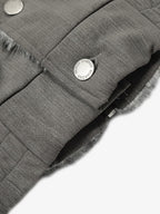 Vintage Dual-layer Collar Fleece-lined Zipper Jacket