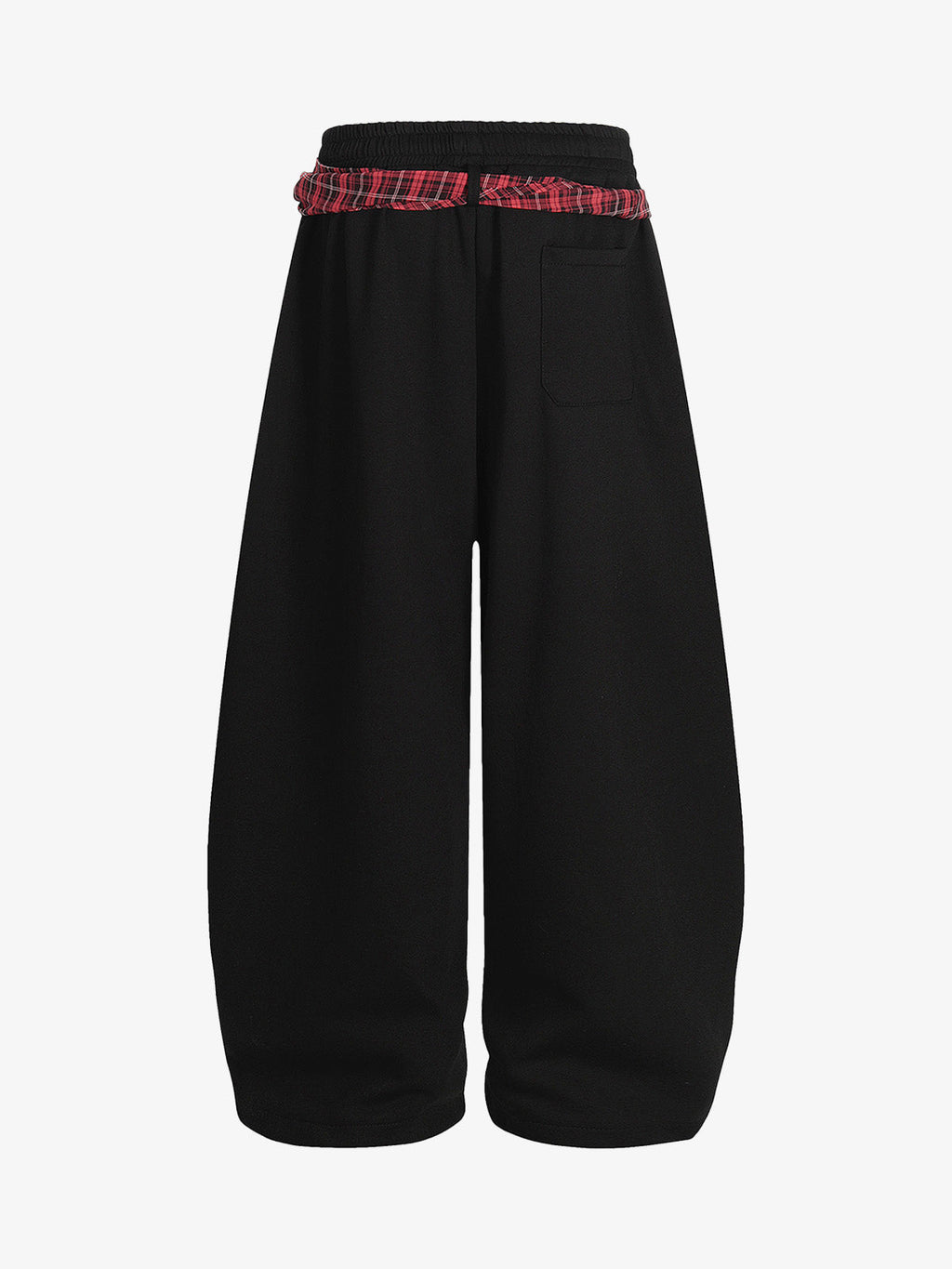 Street Detachable Plaid Waistband Machete Casual Pants
