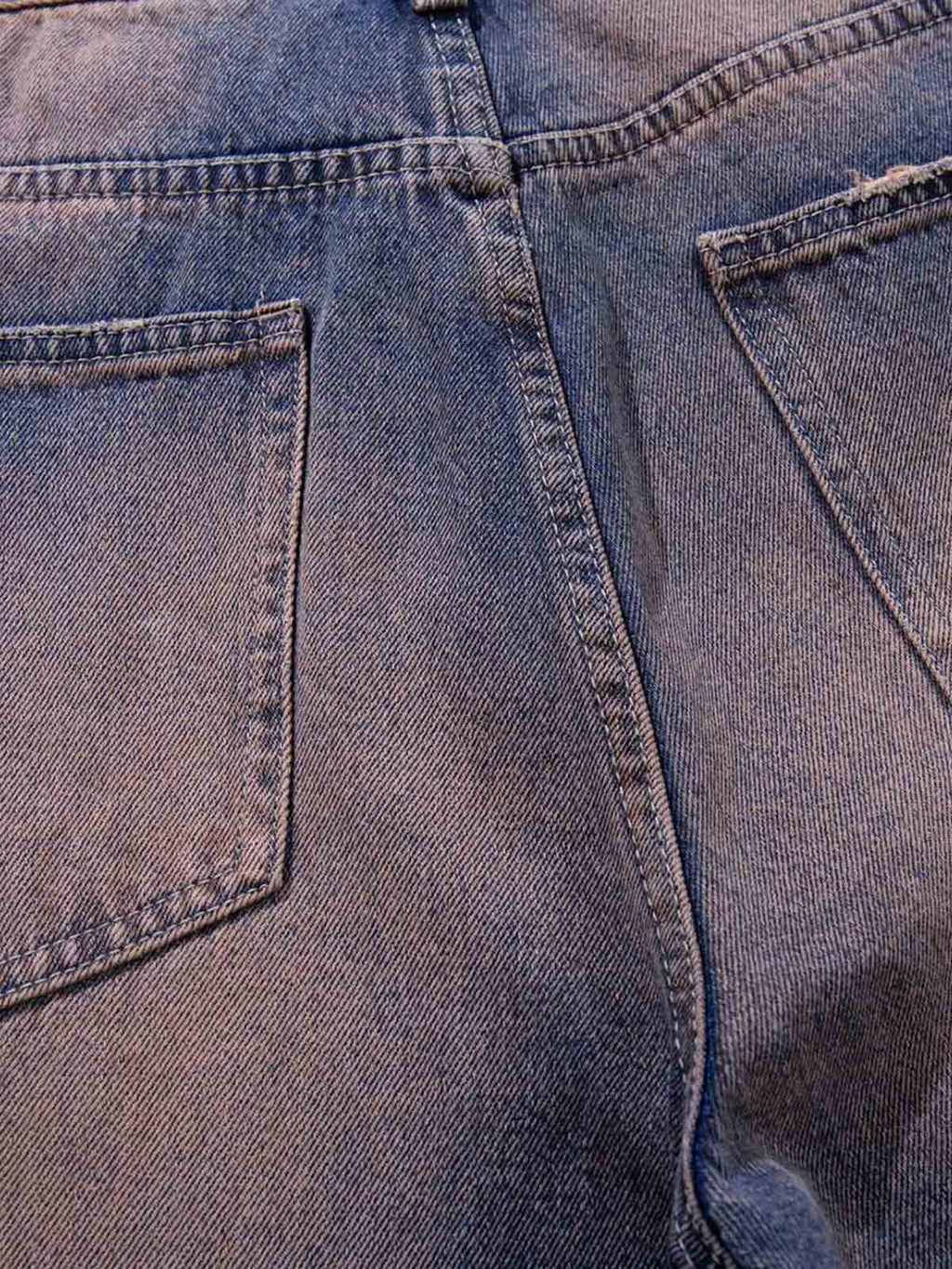 Slash Distressed Washed Denim Jeans