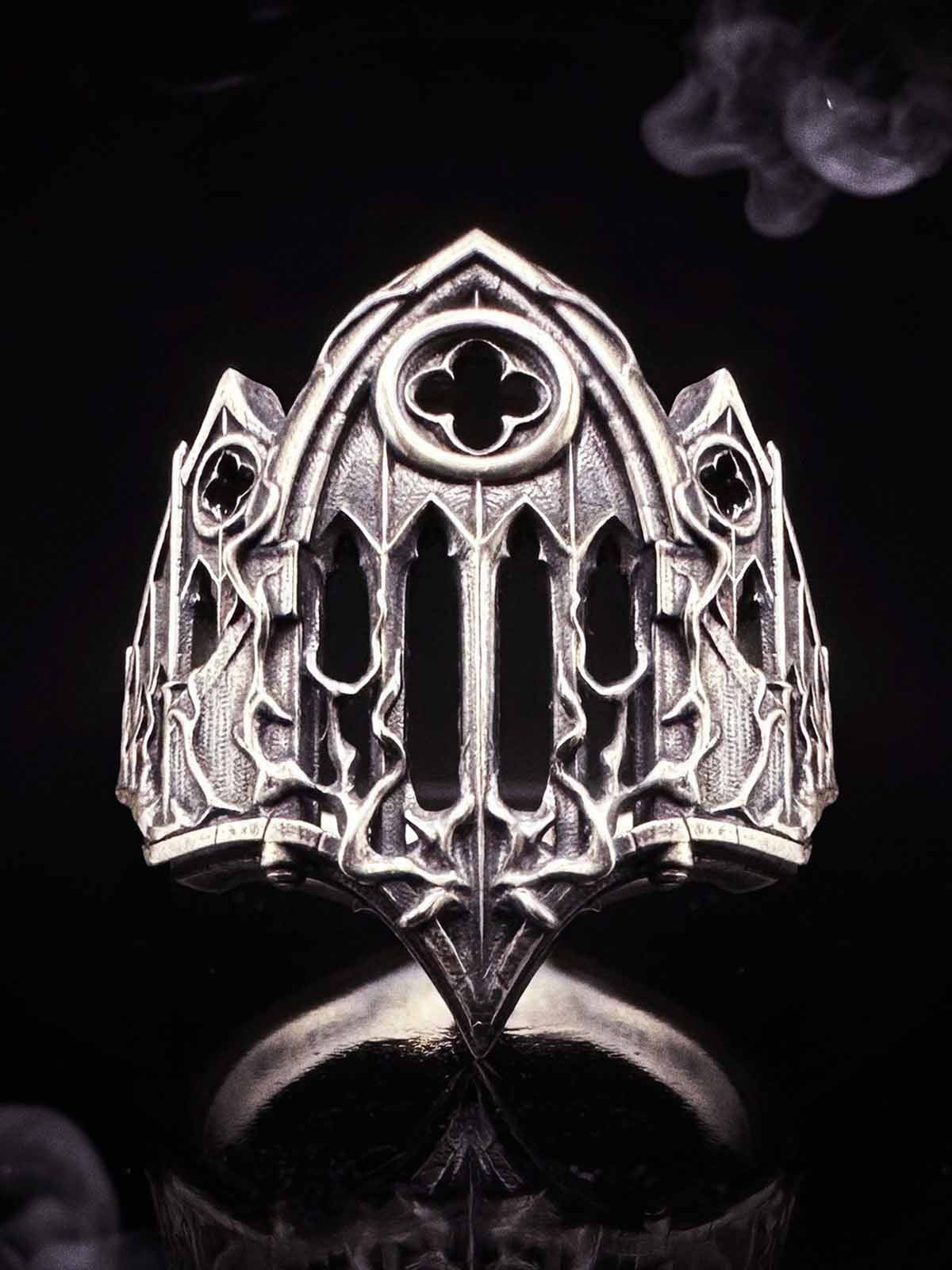 Gothic Armor Open Ring Adjustable