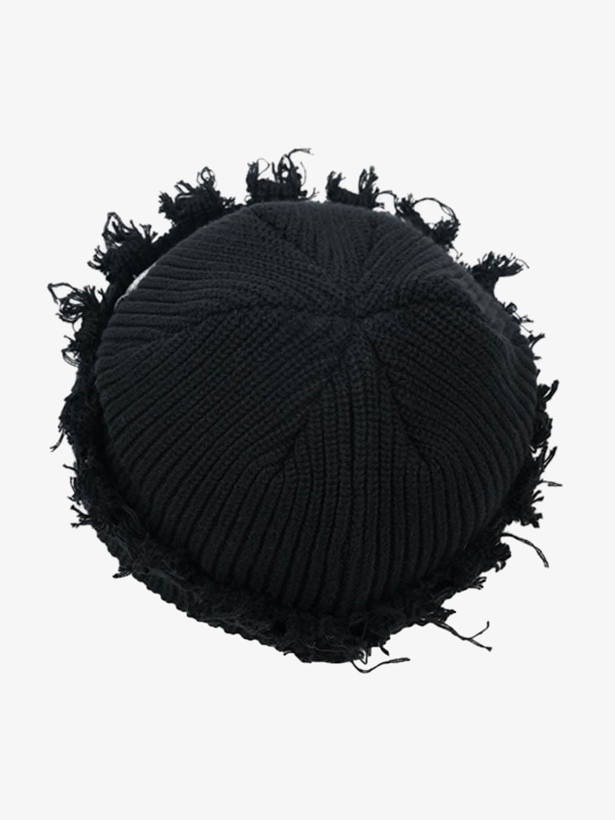 Distressed Denim Patchwork Beanie