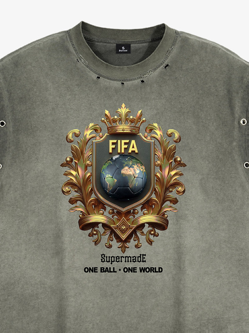Distressed FIFA Crest Sleeveless T-Shirt