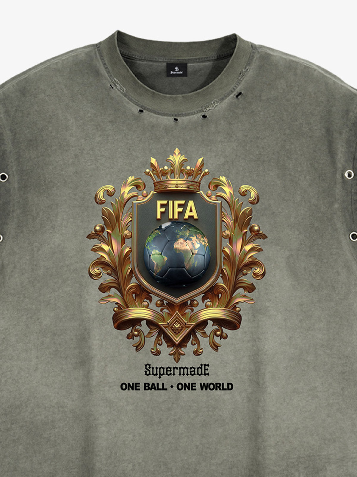 Distressed FIFA Crest Sleeveless T-Shirt