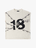 Waffle Thorn Print Sleeveless T-Shirt