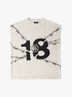Waffle Thorn Print Sleeveless T-Shirt