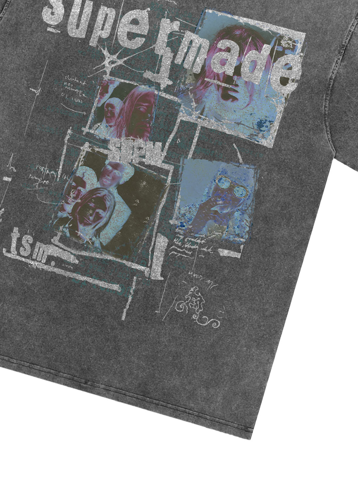 Washed Vintage Collage Graphic T-Shirt