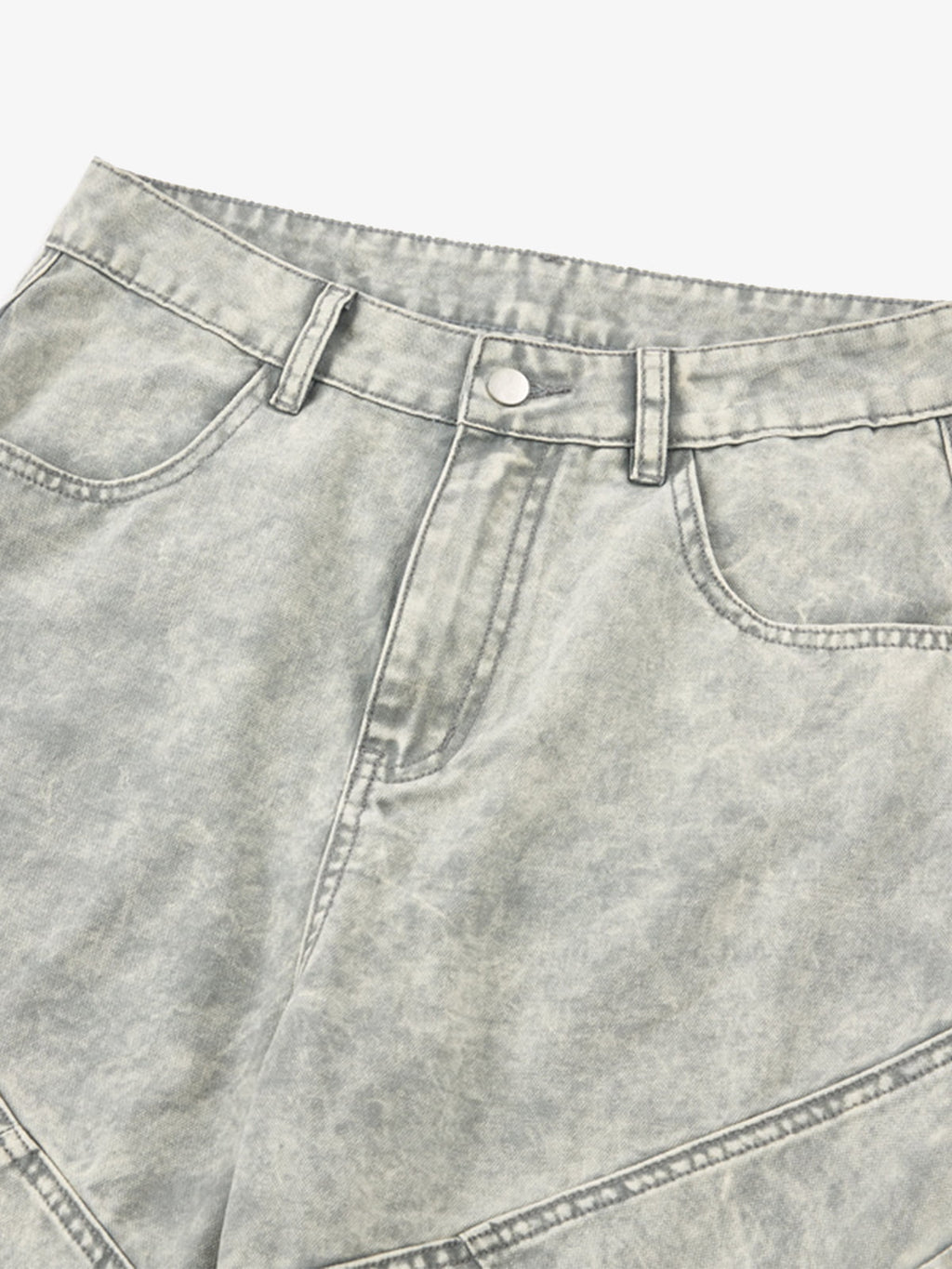 Vintage Washed Multi-Pocket Barrel Jeans