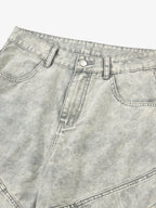 Vintage Washed Multi-Pocket Barrel Jeans