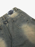 Washed Scorpion Print Multi Pocket Cargo Pants