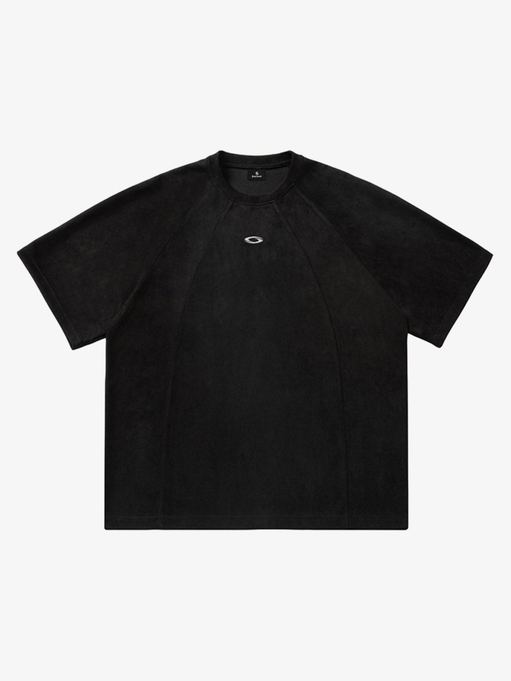 Suede Panel Raglan T-Shirt