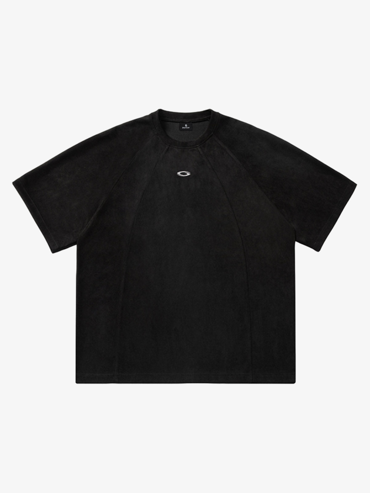 Suede Panel Raglan T-Shirt