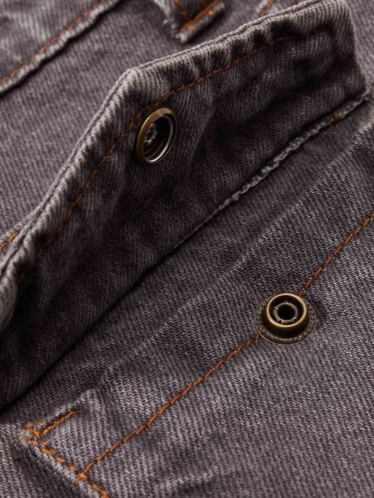 Retro Faded Multi-Pocket Flared Cargo Jeans