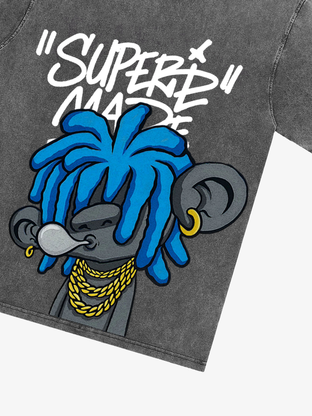 Theprecipice Graffiti Trend Blue Dreadlock Boy T-Shirt