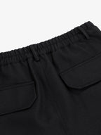 Multi-Pocket Textured Fabric Flared Pants