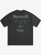 Gothic Skull Spiderweb Graphic T-Shirt