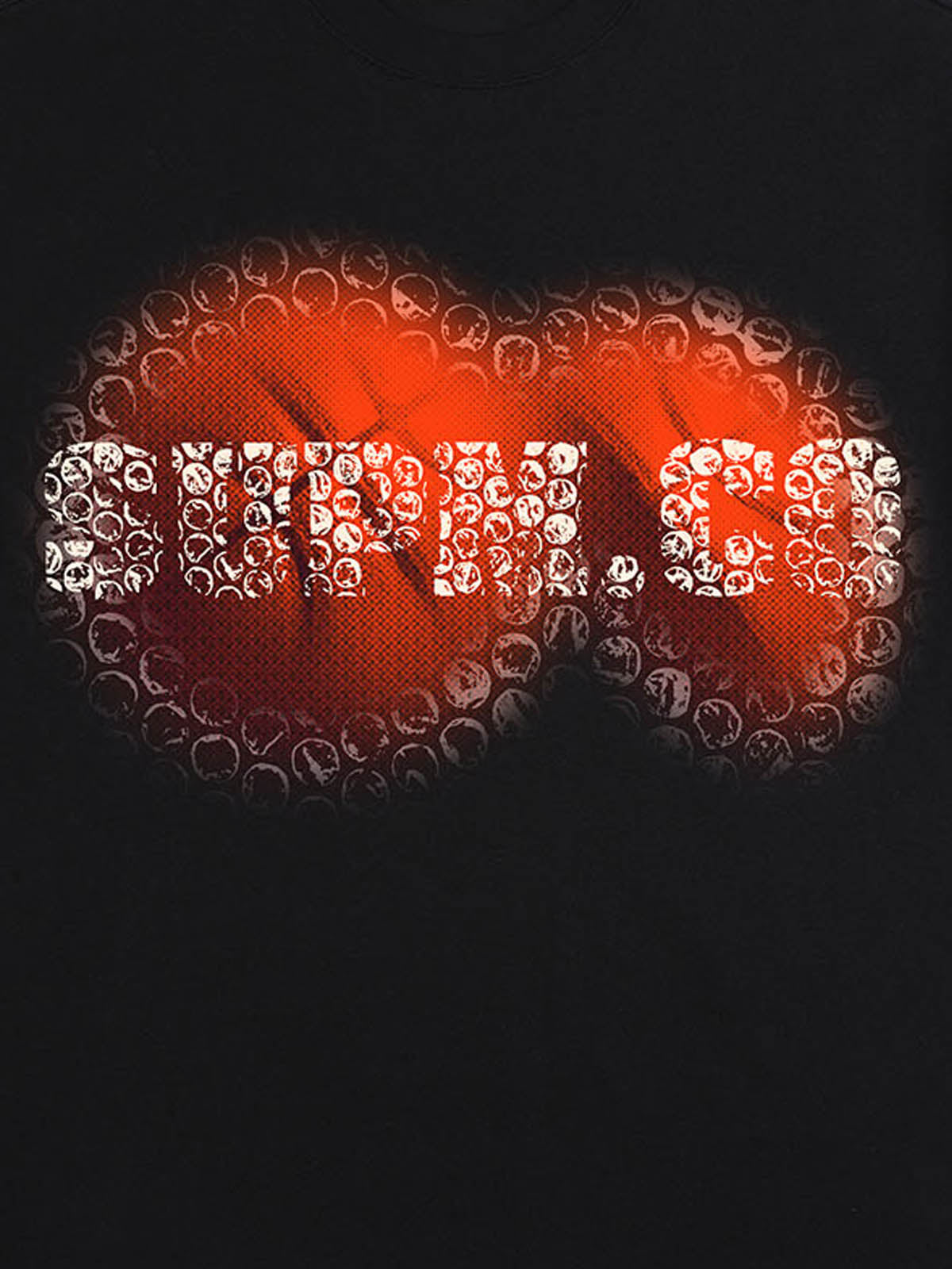 SUPM Foam Texture Basketball Pattern Graphic T-Shirt