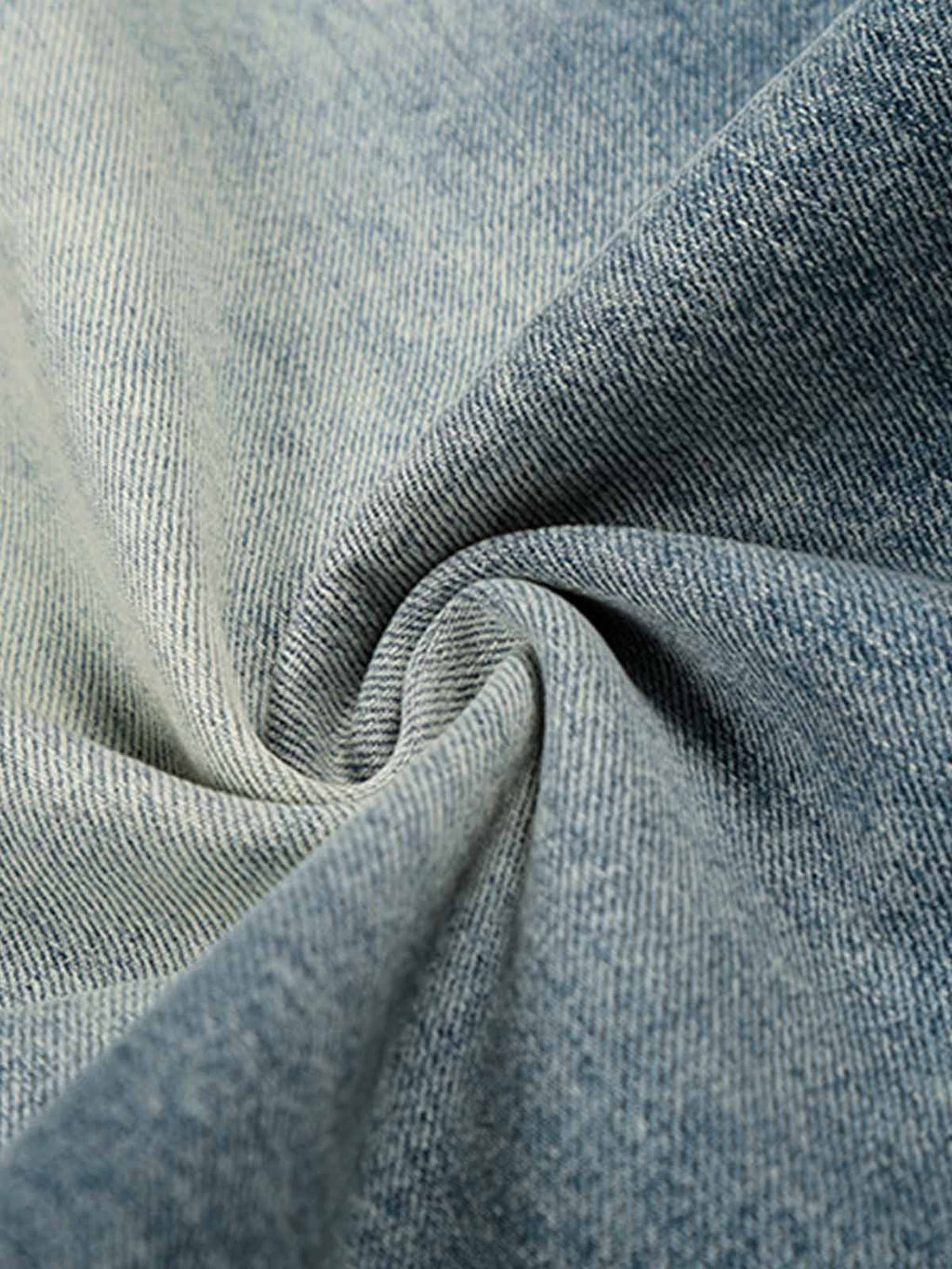 Washed Metal Hook Front Design Barrel Jeans
