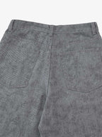 Retro Distressed Washed Texture Wide-Leg Pants