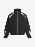 Striped Zip-Up Track Jacket and Wide-Leg Track Pants Set