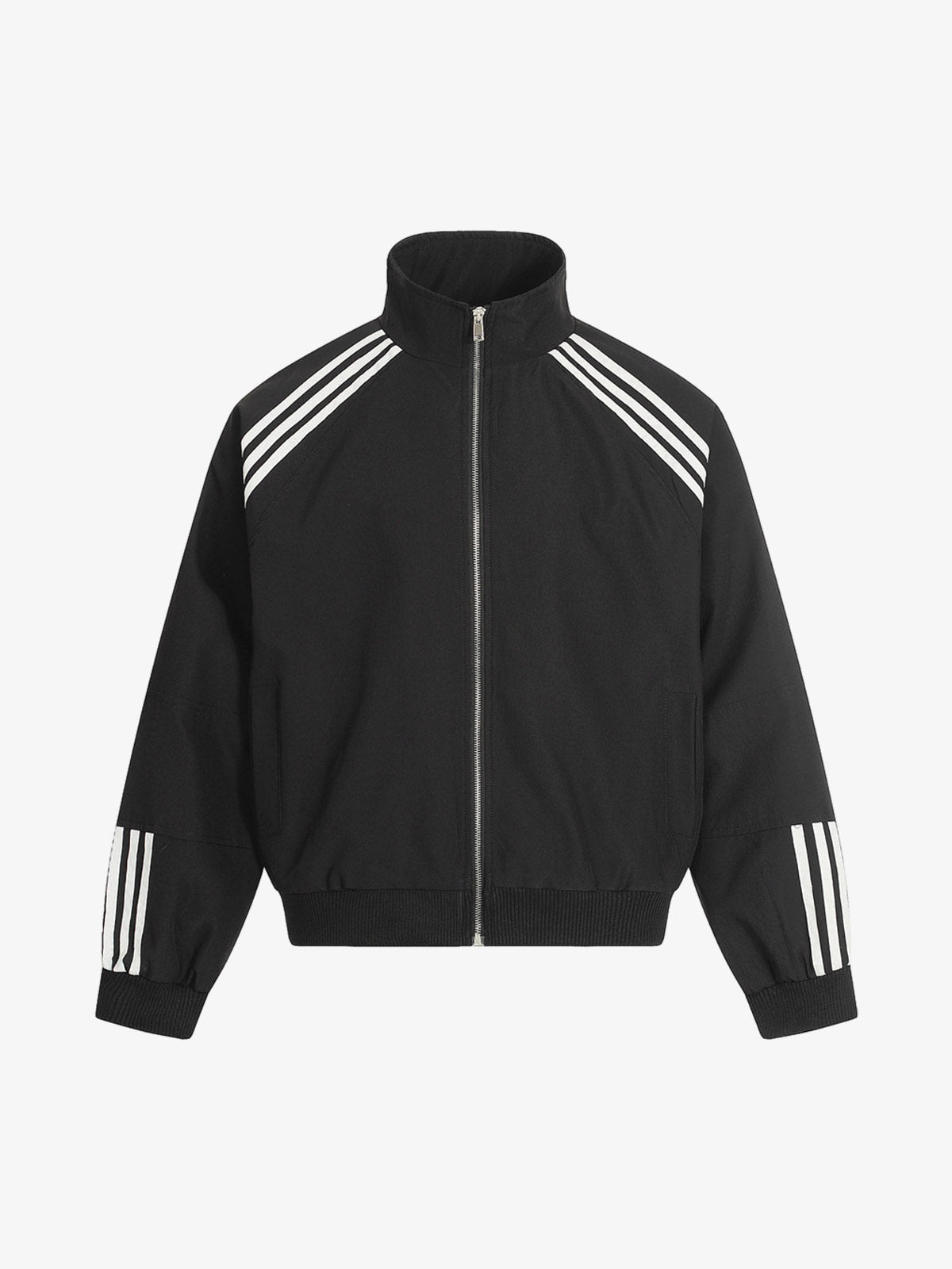 Striped Zip-Up Track Jacket and Wide-Leg Track Pants Set
