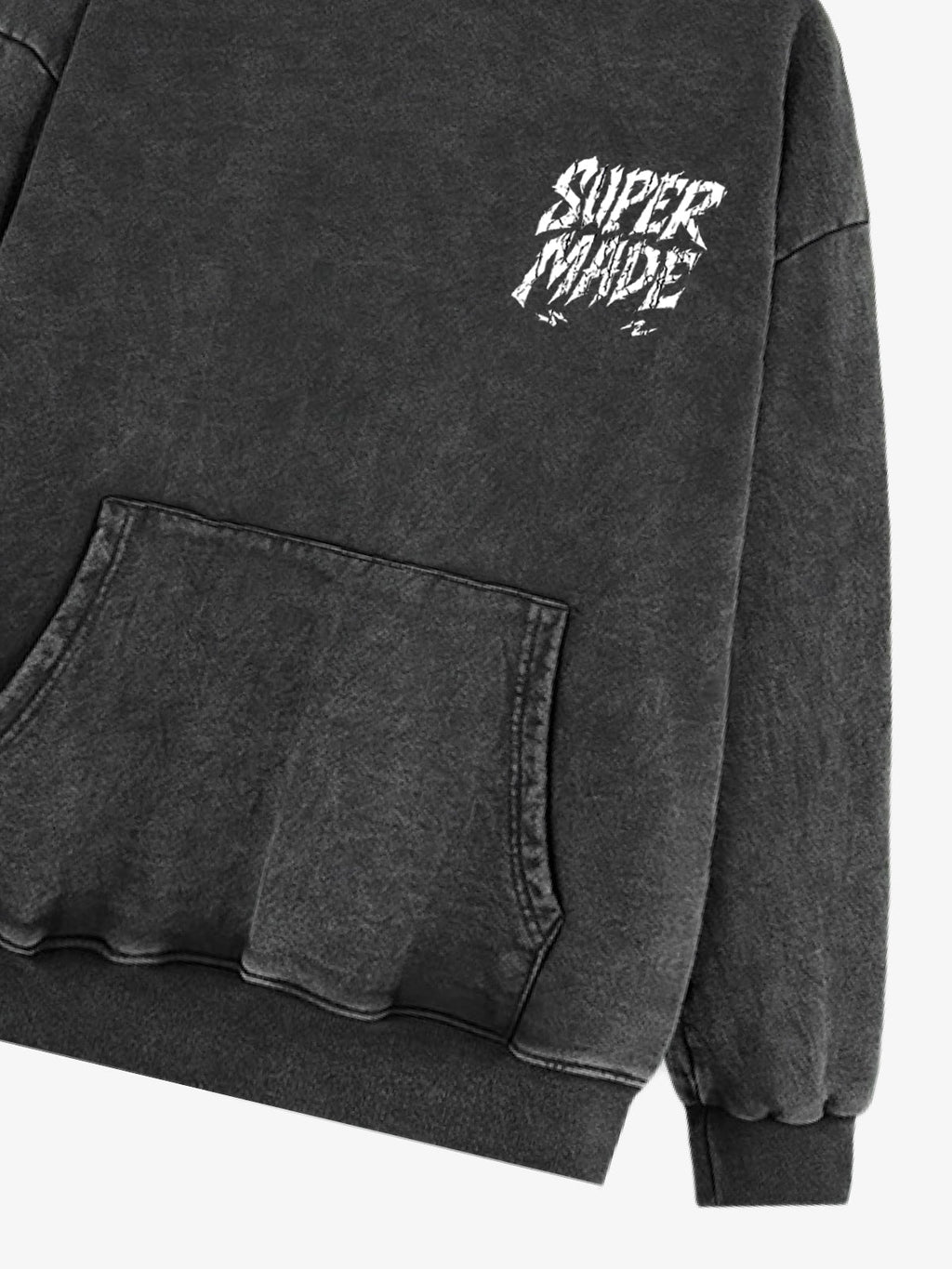 Distressed Graphic Bold Angel Wings Design Hoodie