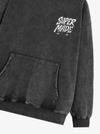 Distressed Graphic Bold Angel Wings Design Hoodie