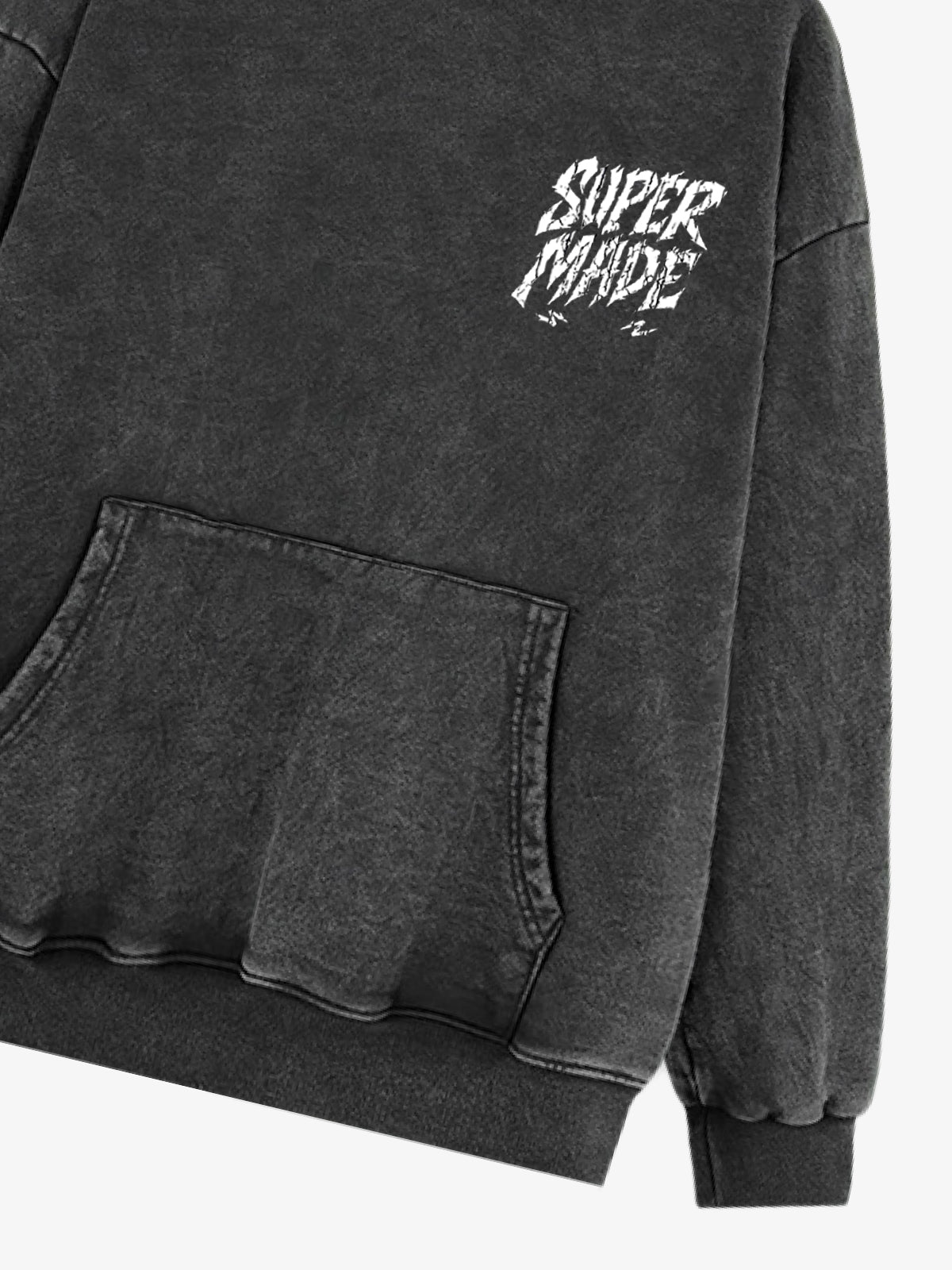 Distressed Graphic Bold Angel Wings Design Hoodie