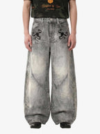 Washed Scorpion Graphic Panel Pants