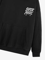 Distressed Graphic Bold Angel Wings Design Hoodie