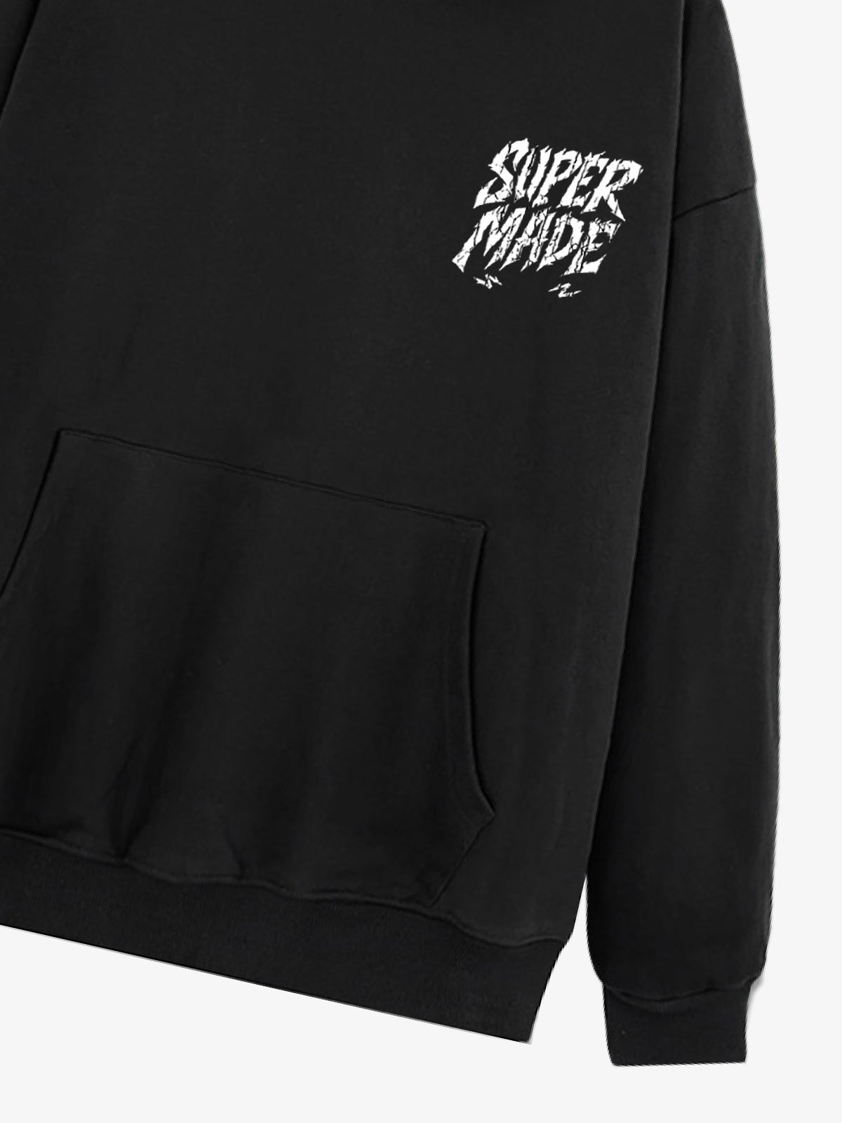 Distressed Graphic Bold Angel Wings Design Hoodie