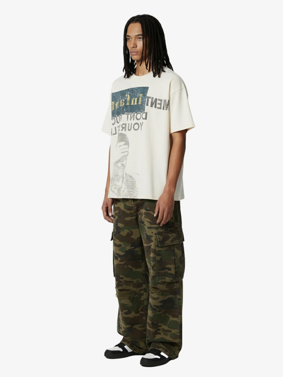 Statement Text Graphic Waffle T-Shirt