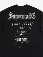 Gothic Skull Spiderweb Graphic T-Shirt