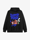 Original Contrast Color Letter Graphic Hoodie