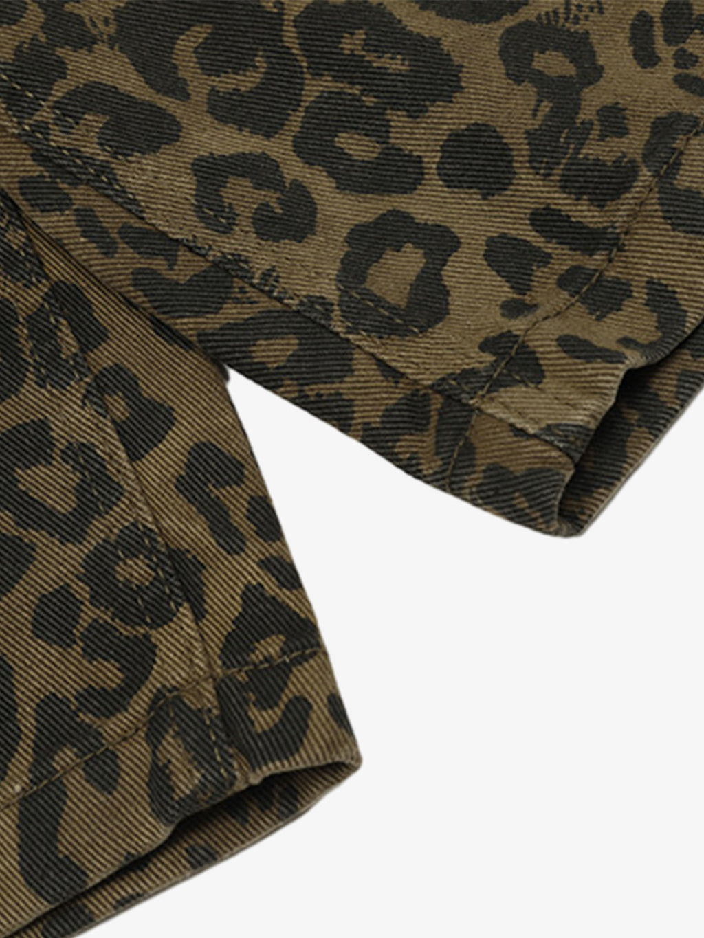 Leopard Print Cotton Wide Leg Jorts