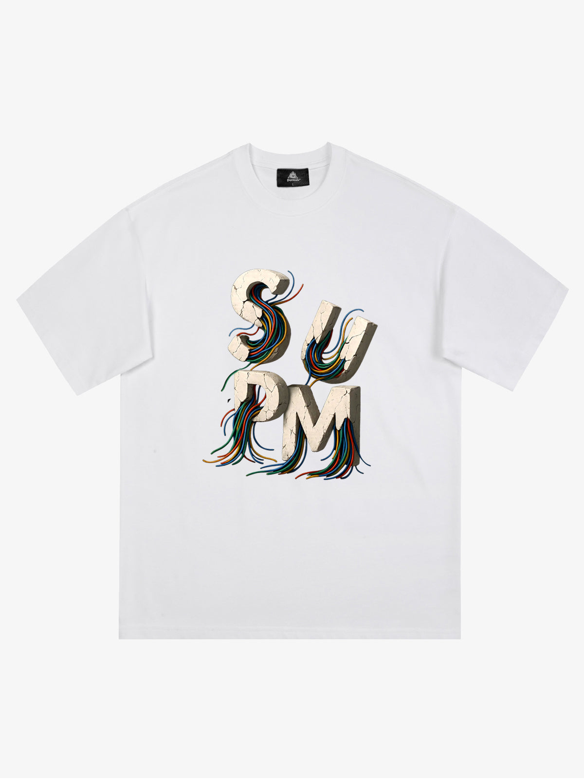 SPMD Letter Cable Graphic T-Shirt