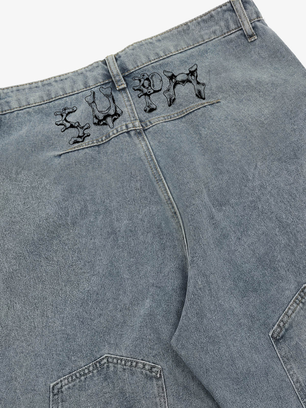Washed Waistband Hem Jorts