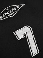 Suede-Touch Embroidered Sport Color-Block T-Shirt