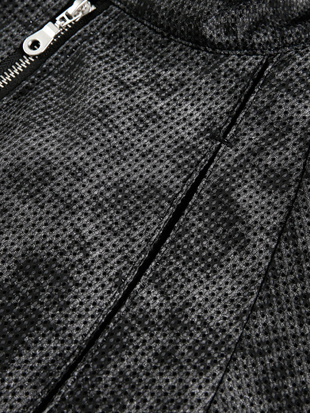 Dark Deconstructed Split Stand Collar Jacket