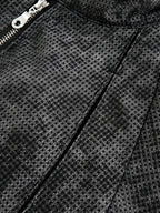 Dark Deconstructed Split Stand Collar Jacket