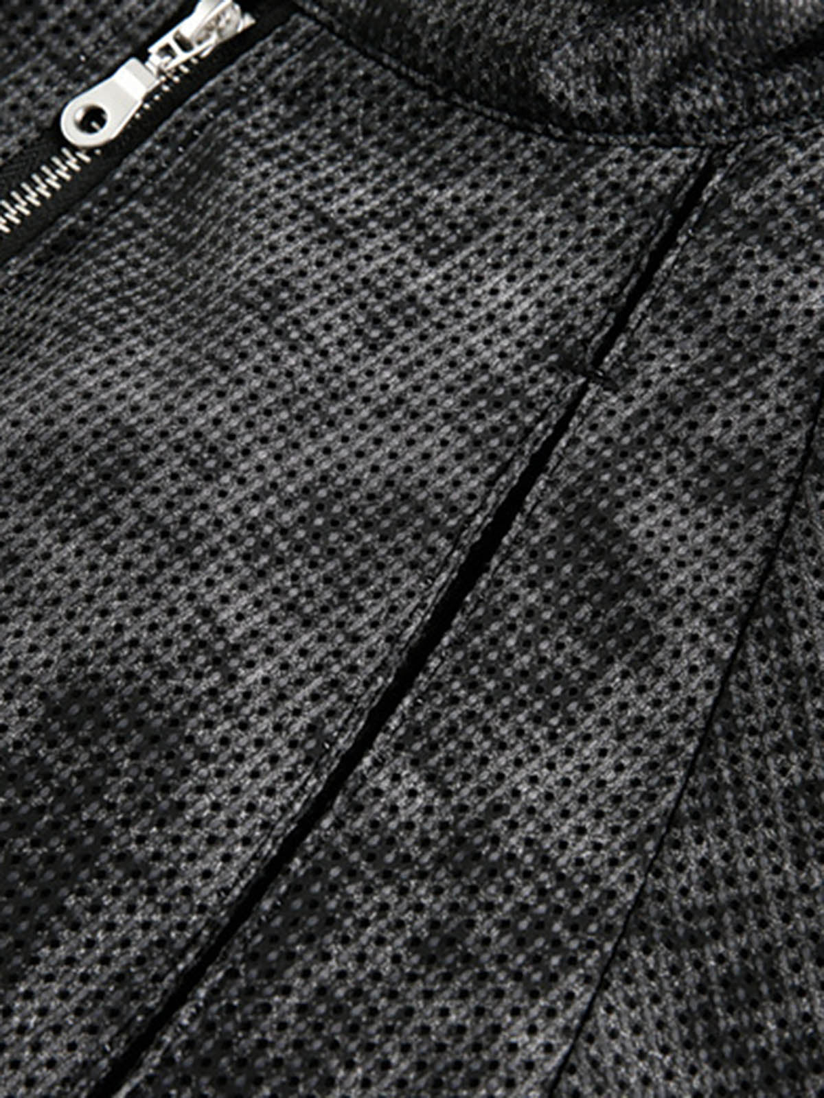 Dark Deconstructed Split Stand Collar Jacket