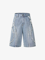 Theprecipice High Street Washed Distressed Denim Shorts - 2100